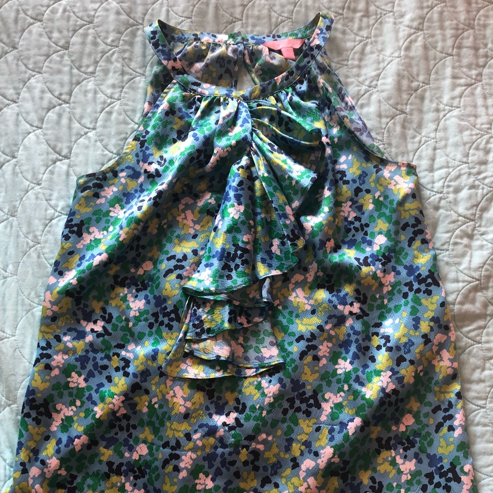 Lilly Pulitzer Silk Multi Color Top Size 6